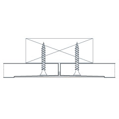 Designpanel as ceiling lining on wood